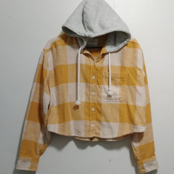 American Eagle Outfitters Tops - American Eagle button down hoodie size S